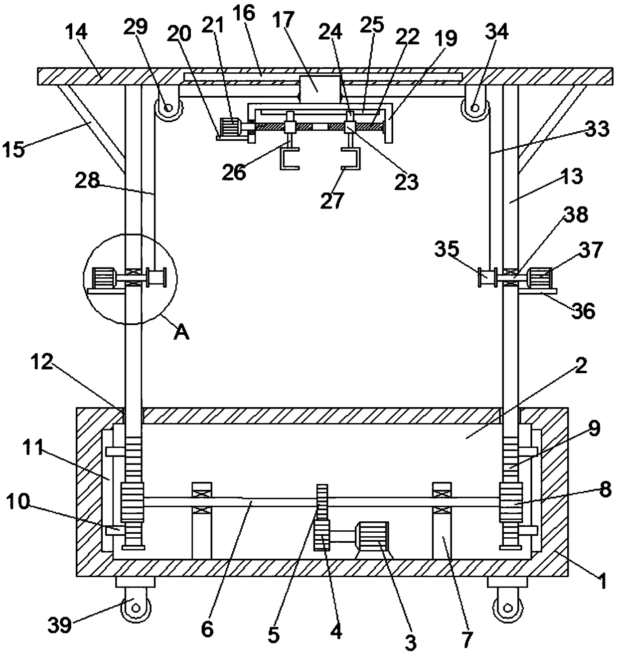 Mounting device of stereoscopic parking equipment
