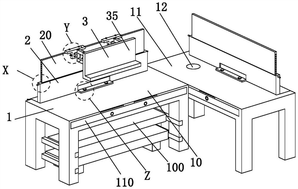 Multi-dimensional expansion office table