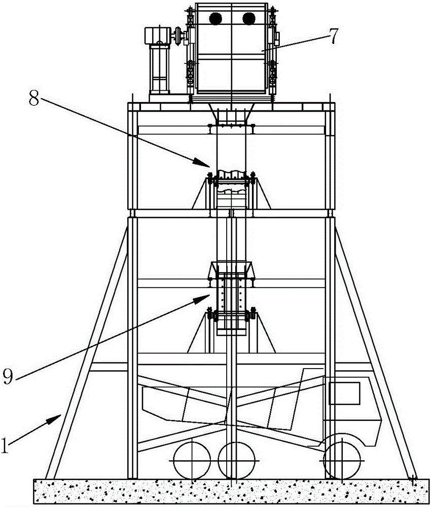 A screening slag loading building