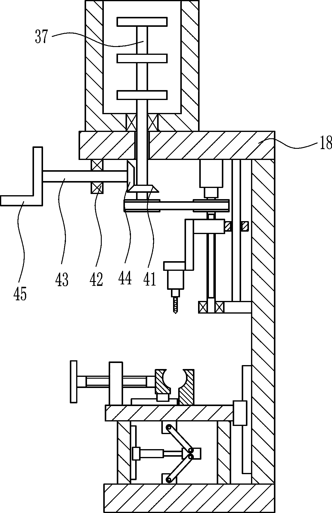 Punching equipment of teaching abacus bead