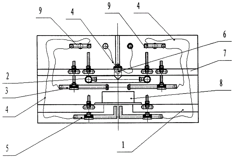 Multi-spray-nozzle air-pressure pulse chip clearing system for piston chip clearing and control method