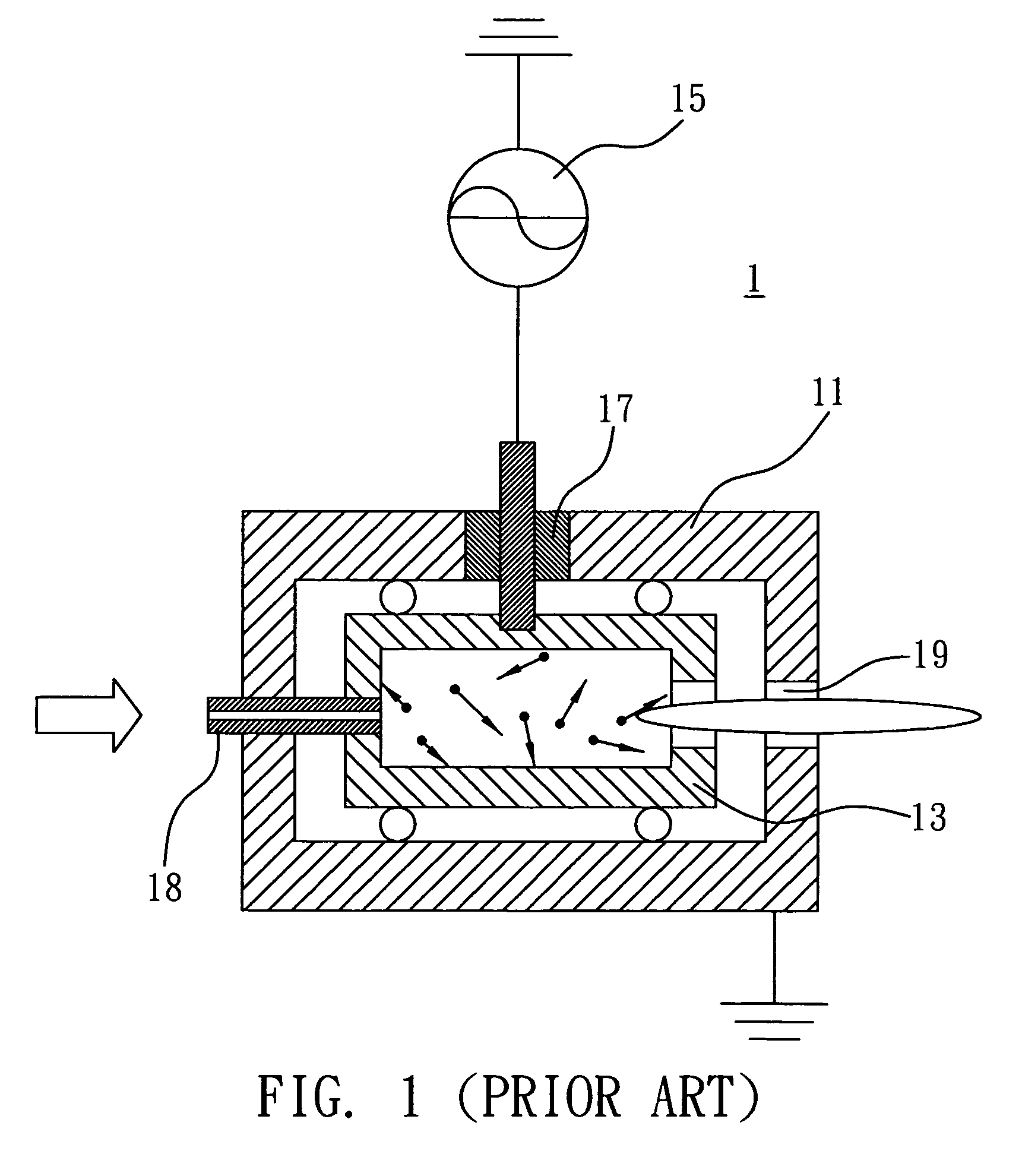 Hollow cathode discharging apparatus