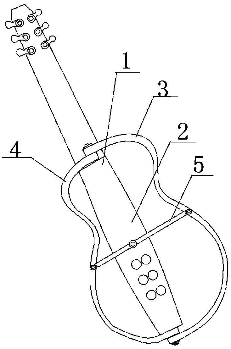 Portable rotatable overlapping silent guitar