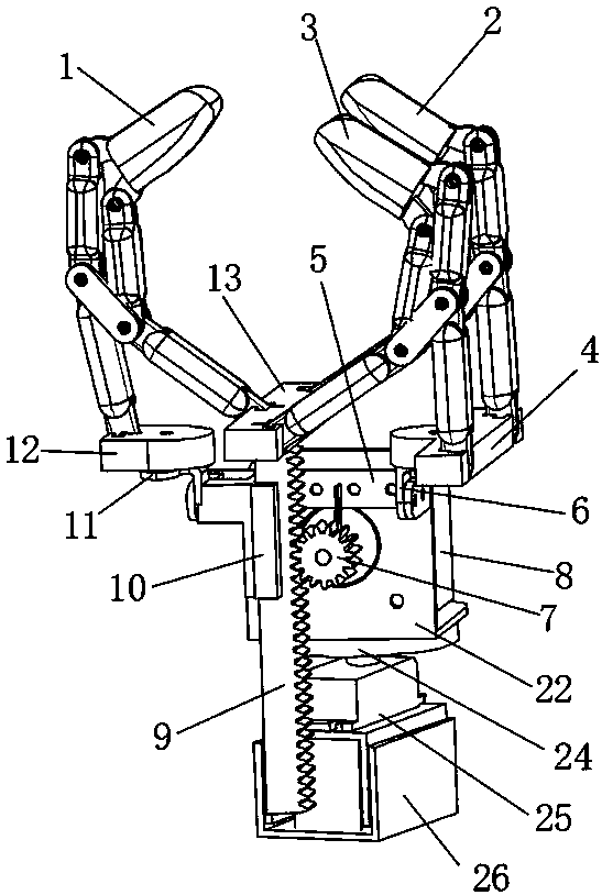 Underdriven fruit and vegetable picking manipulator and picking method