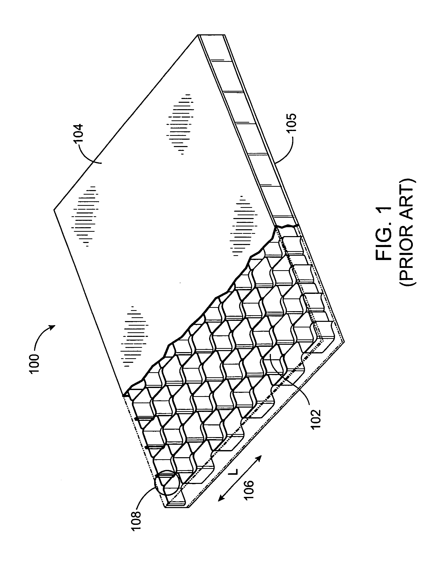 Multi-section mattress or mattress overlay and method of making same
