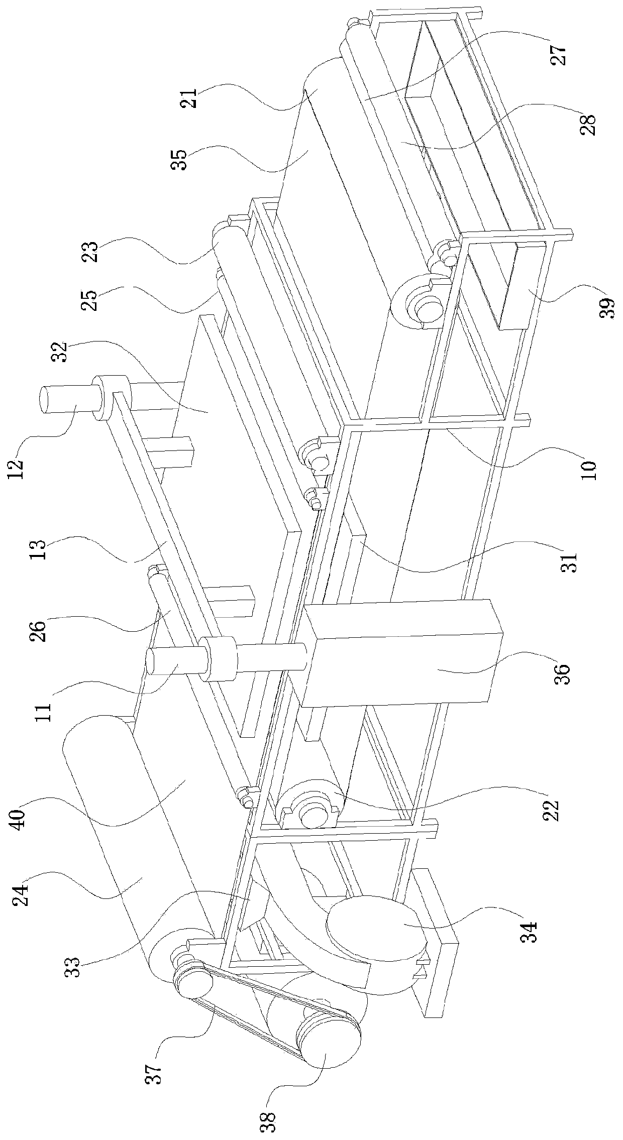 Plant continuous rubbing device and plant continuous rubbing method