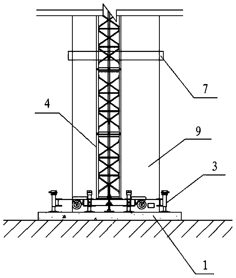 System and method for double-cylinder pier construction through electric bridge type scaffold platform
