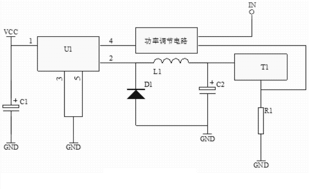 Constant power output circuit and ultrasonic tooth cleaner constant power control method