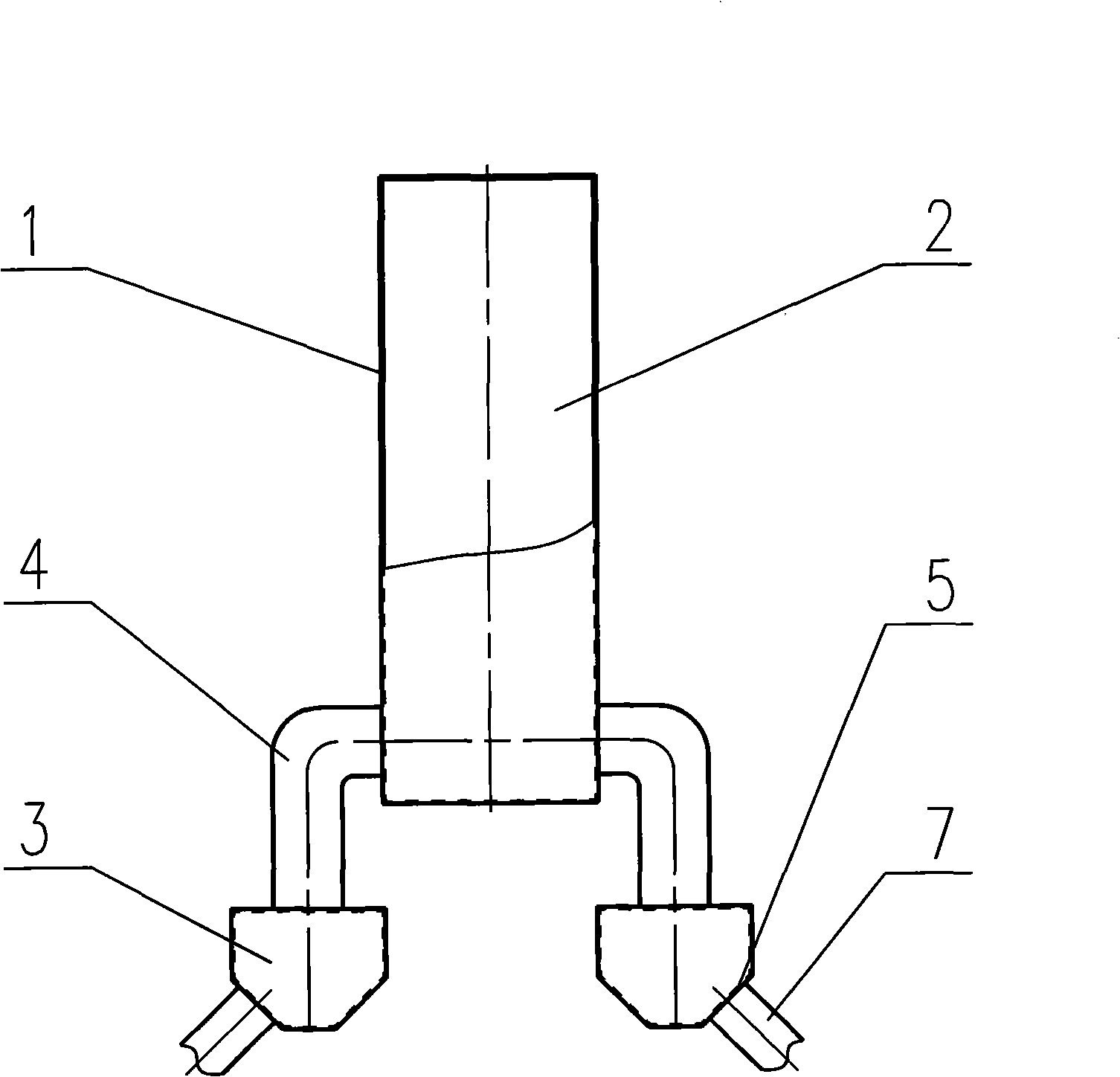 Compact spinning air-suction duct having branch wind pipe