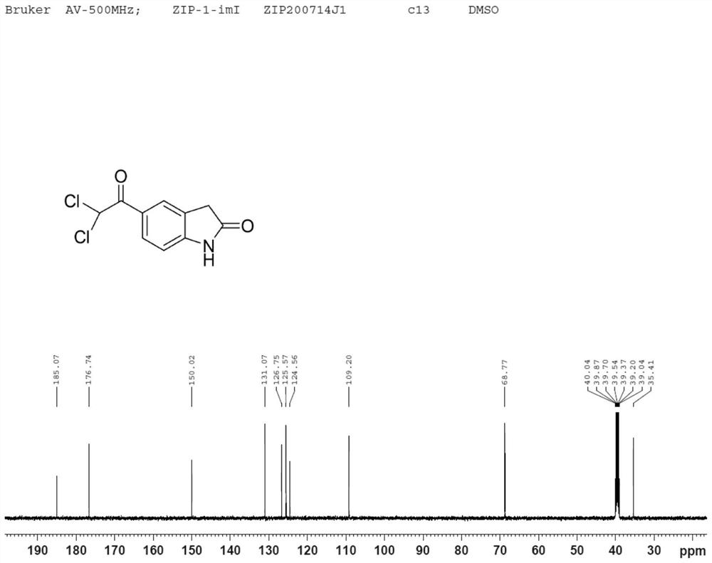 Dihalide impurity in ziprasidone hydrochloride intermediate and preparation method of dihalide impurity