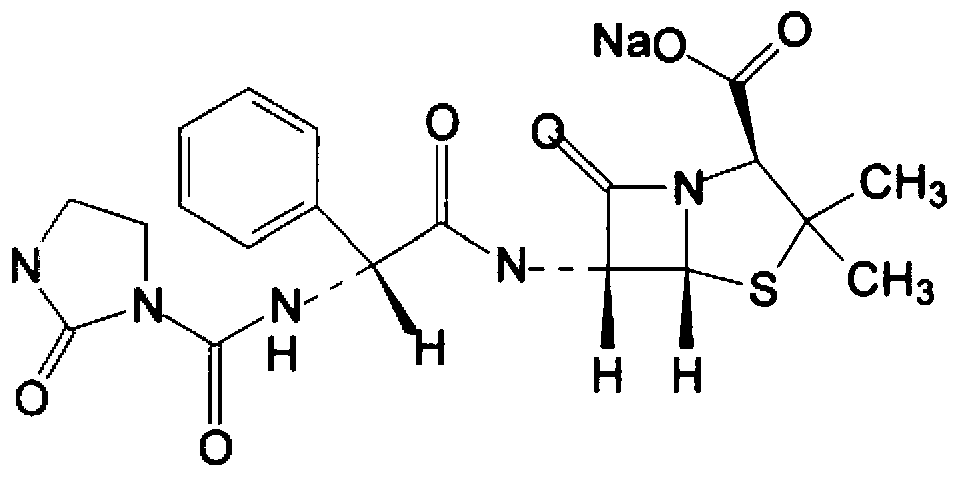 Azlocillin sodium compound, preparation method and medicine composition thereof