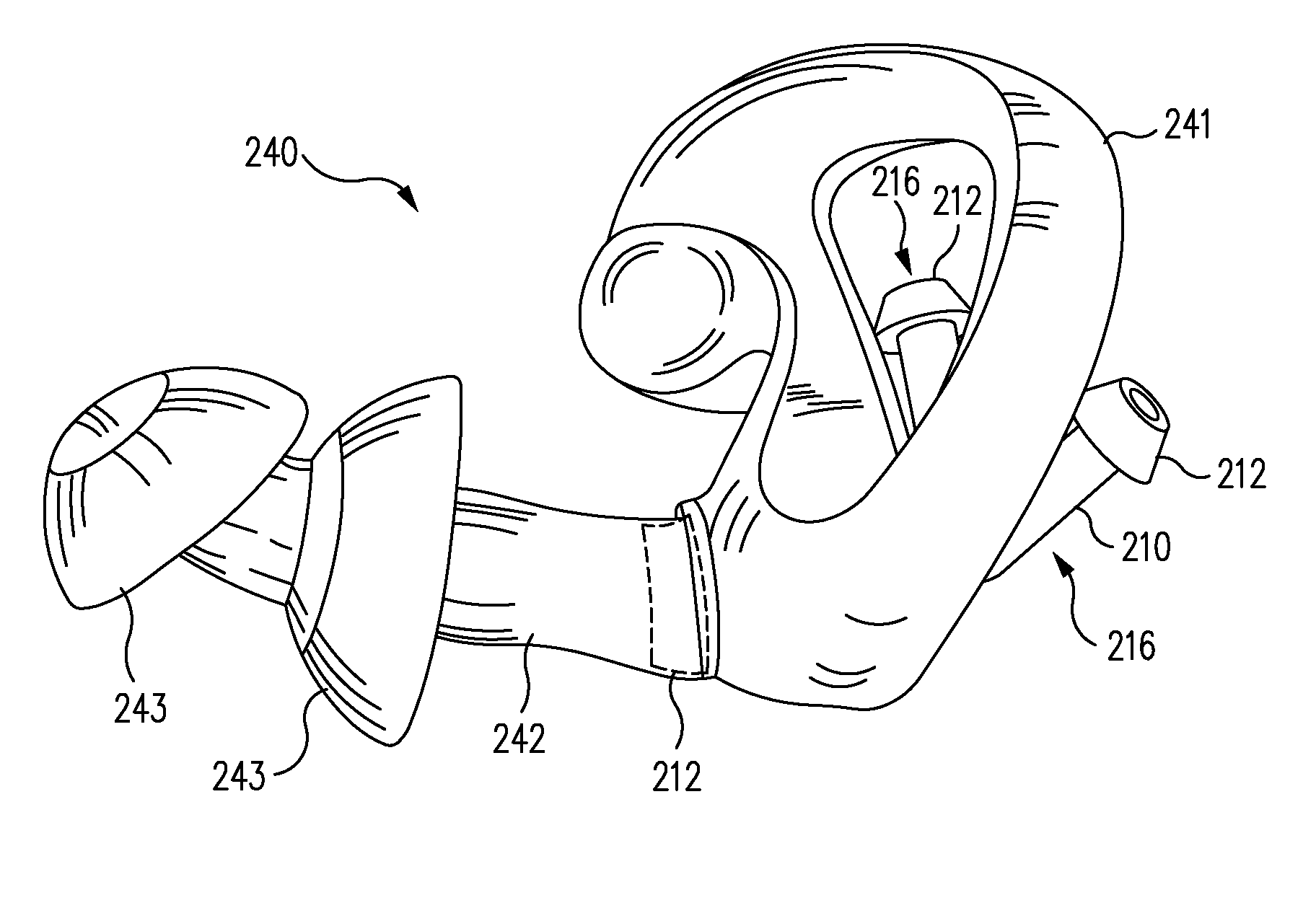 Cable assembly with earpiece