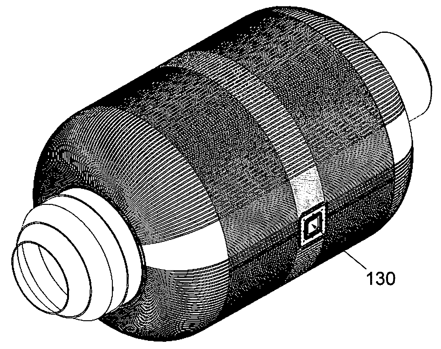Method for making an opening in the bladder of an inflatable modular structure for receiving a window