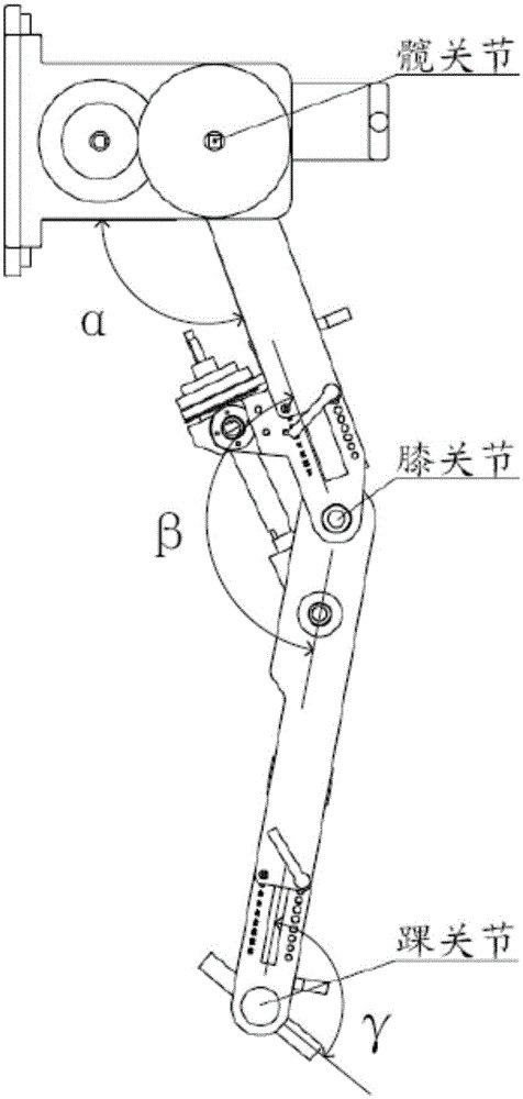 Leg mechanism for lower limb rehabilitation training