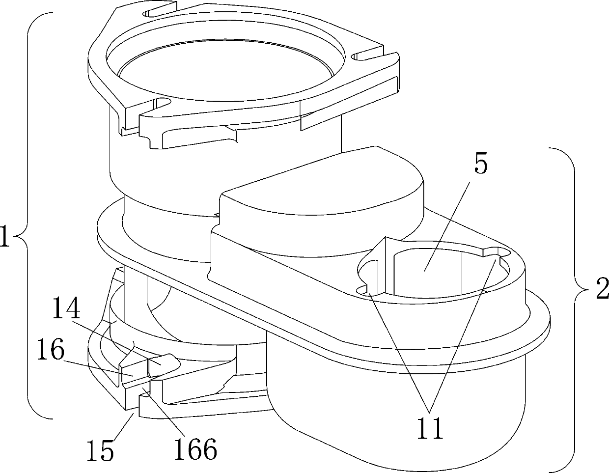 Fabricated building same-floor drainage pipe fitting