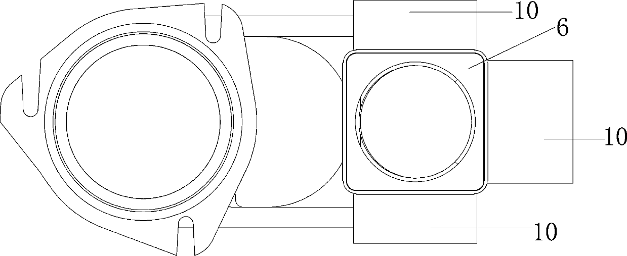 Fabricated building same-floor drainage pipe fitting