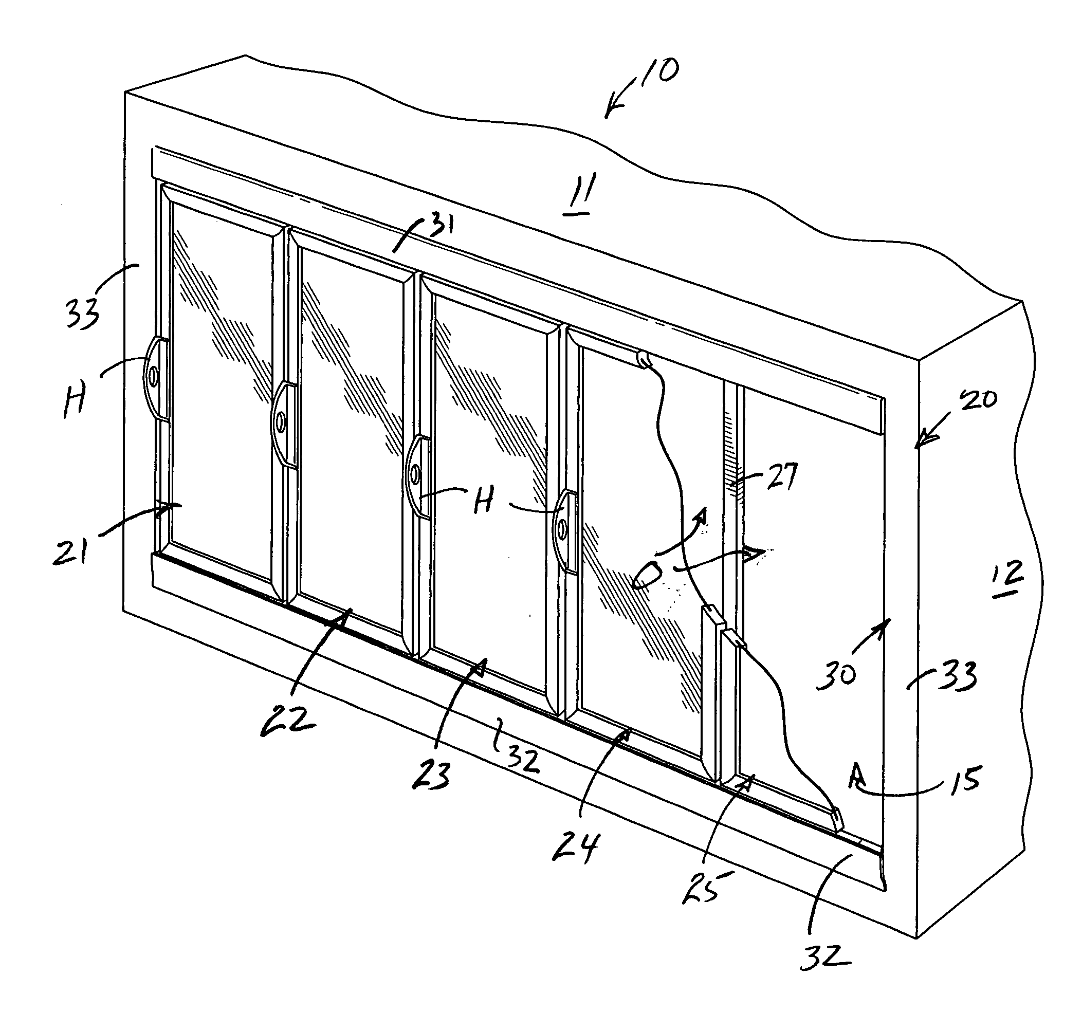 Refrigerated display case door and method of manufacture