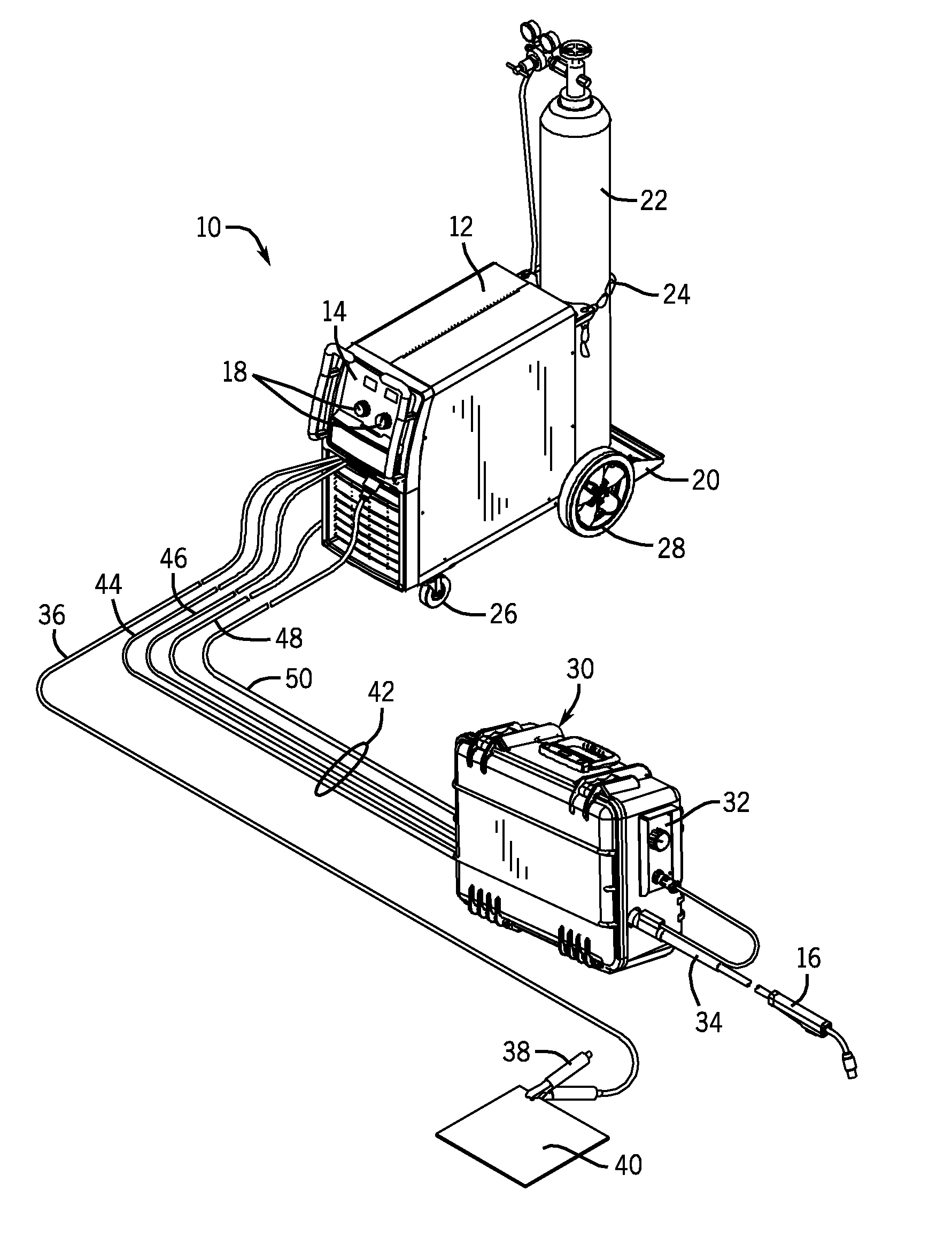 Welding wire feeder with improved wire guide