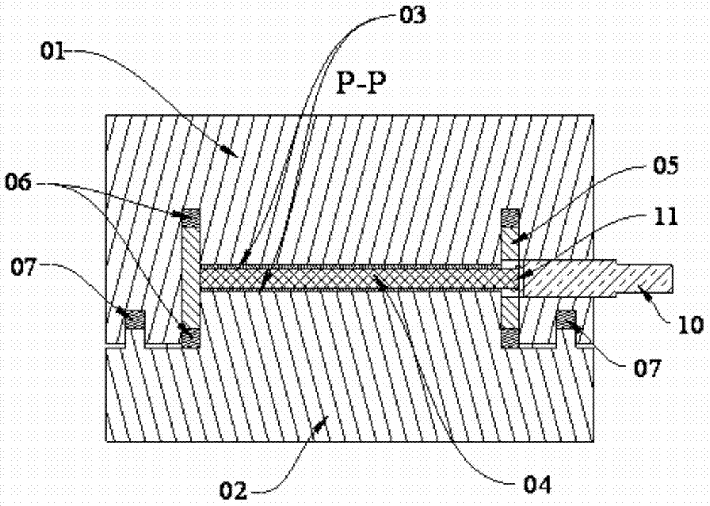 Concrete stress sensor by piezoelectric properties of PVDF (polyvinylidene fluoride) film