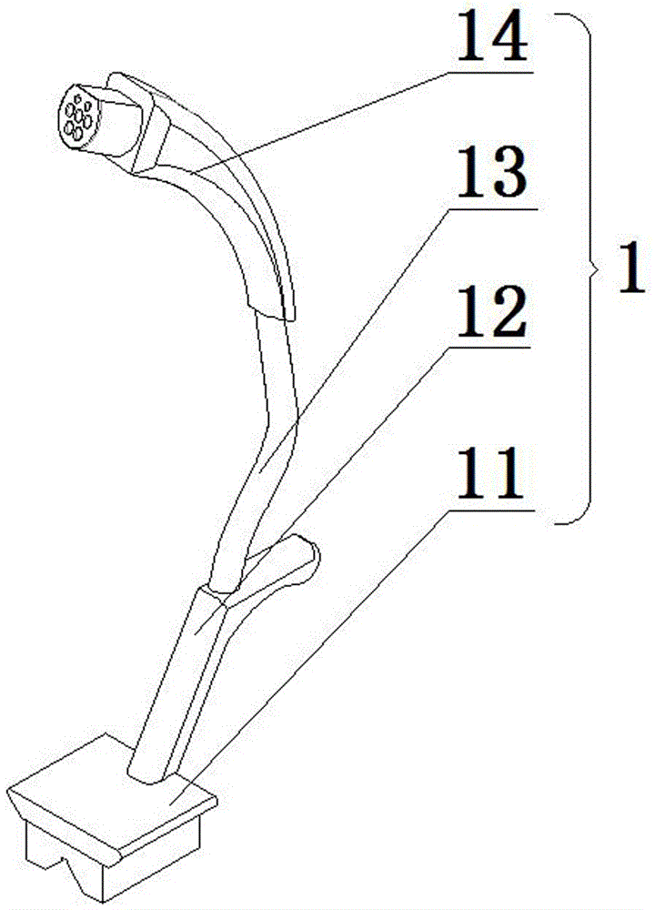 Magnetic type cable butt-joint charging device for smart garage and application method