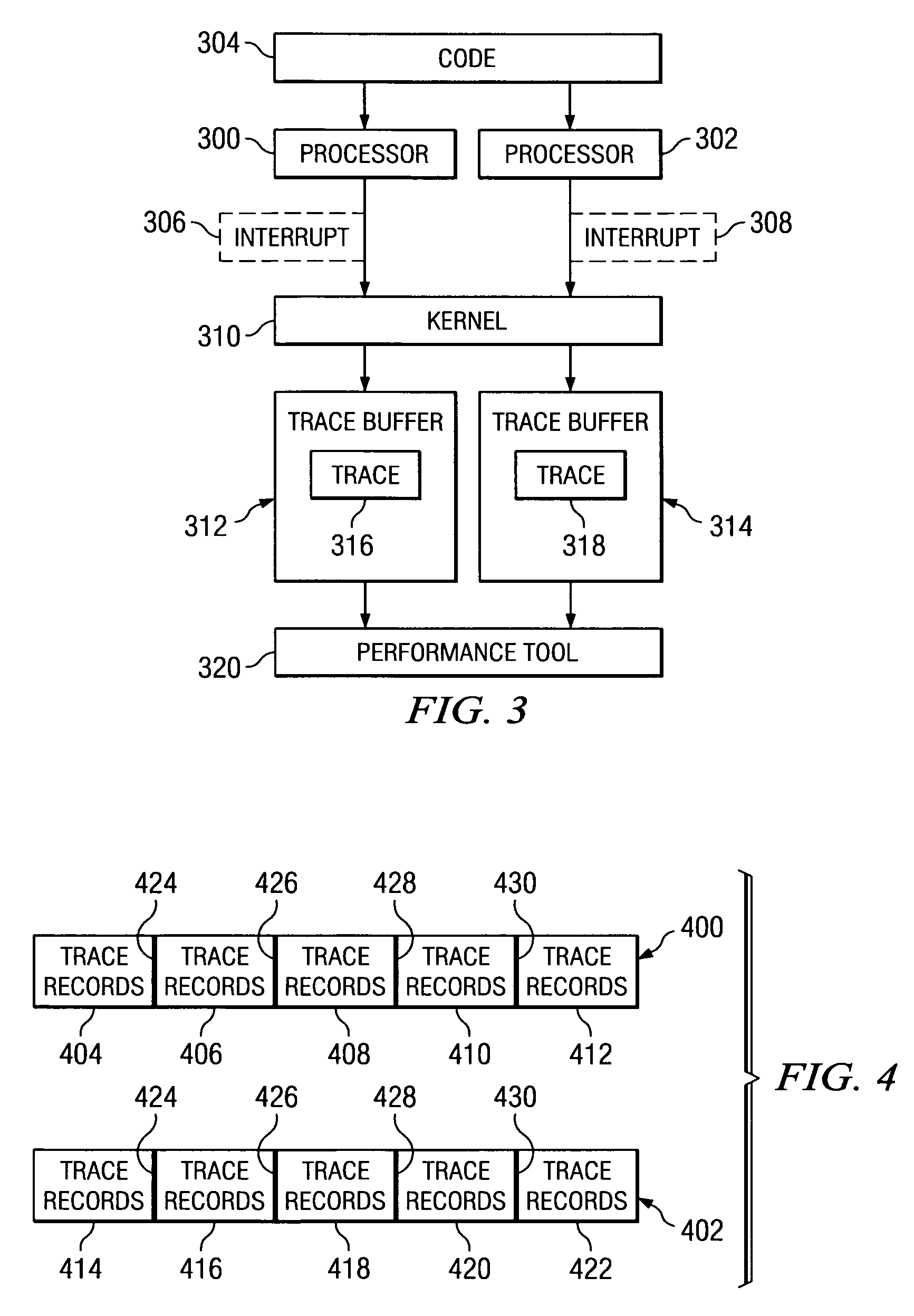 Method and apparatus for adaptive tracing with different processor frequencies