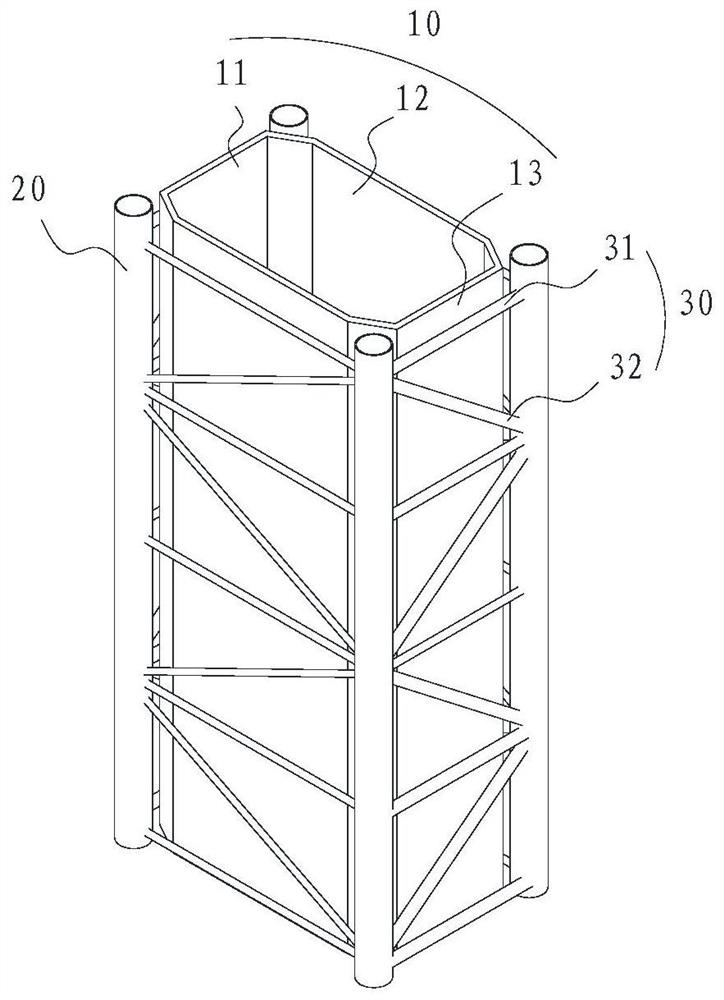 Novel concrete filled steel tube stiffening mixed structure and construction method thereof