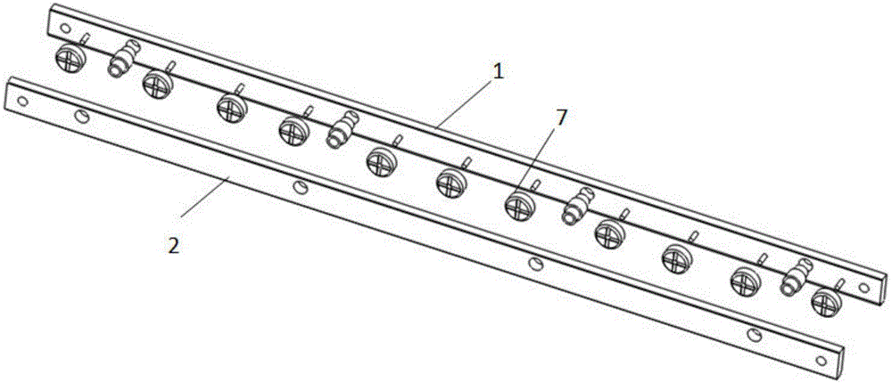 Cut tobacco suction band guide rail device of cigarette making machine
