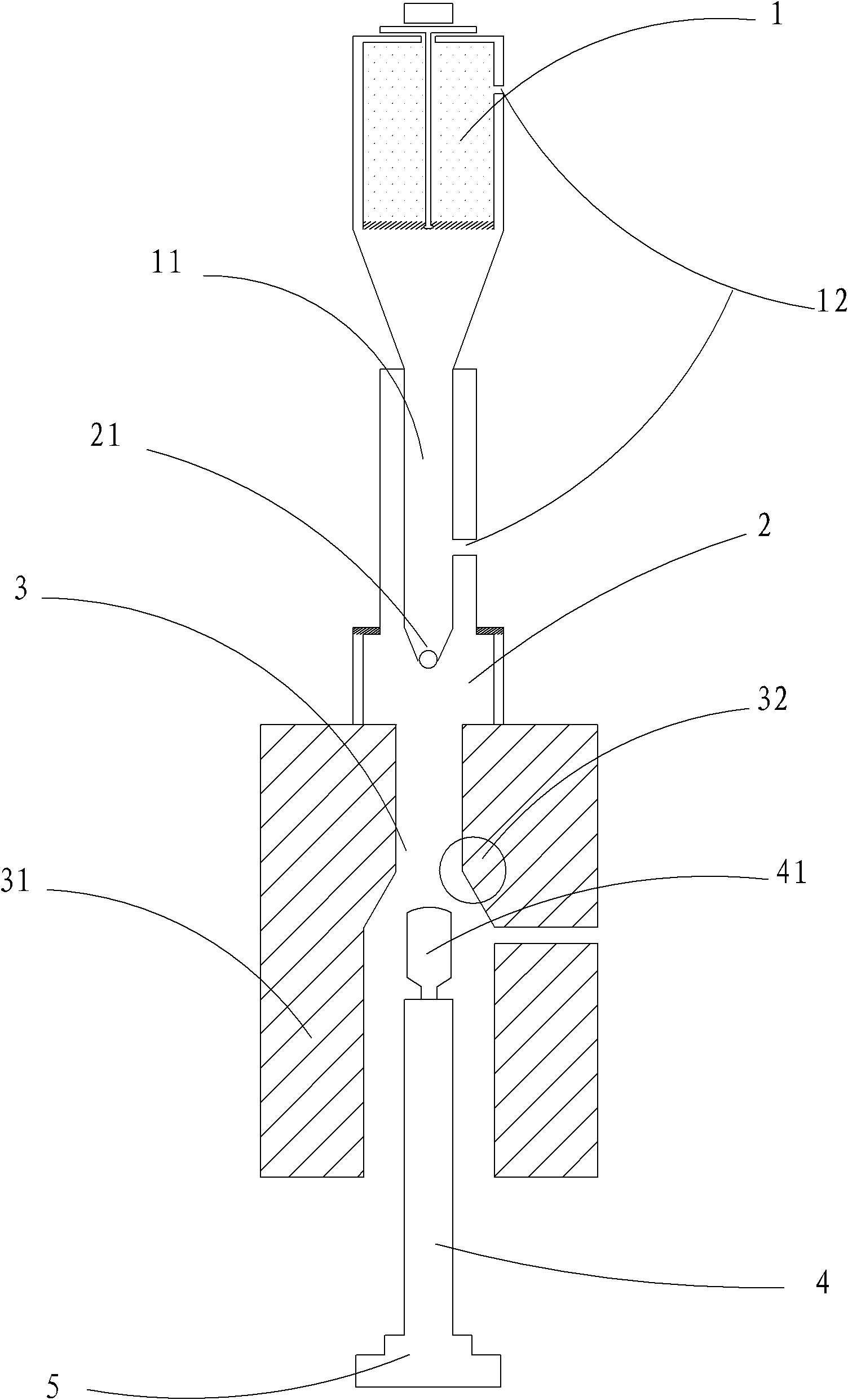 Furnace hearth set for synthesizing crystals by using flame fusion method