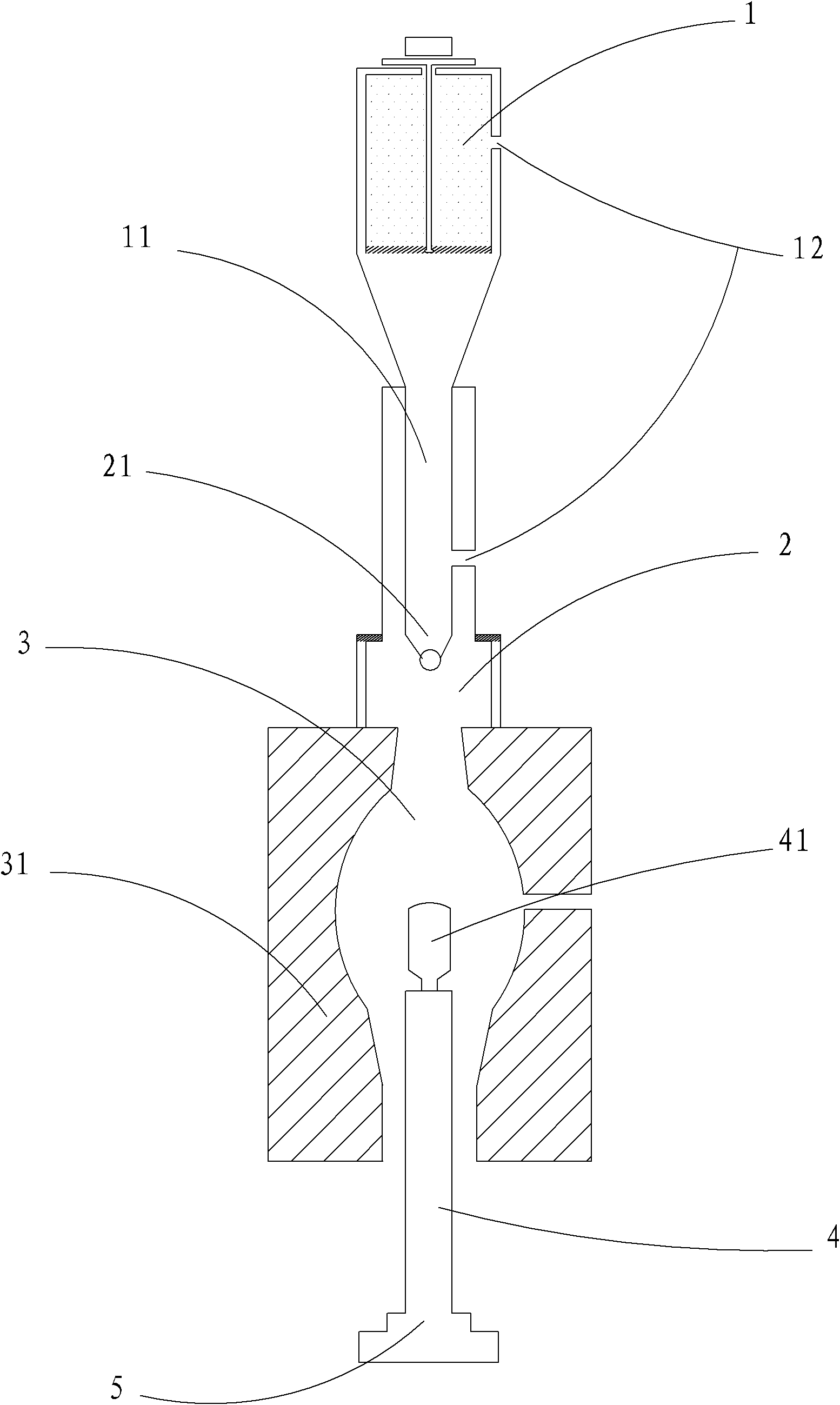 Furnace hearth set for synthesizing crystals by using flame fusion method