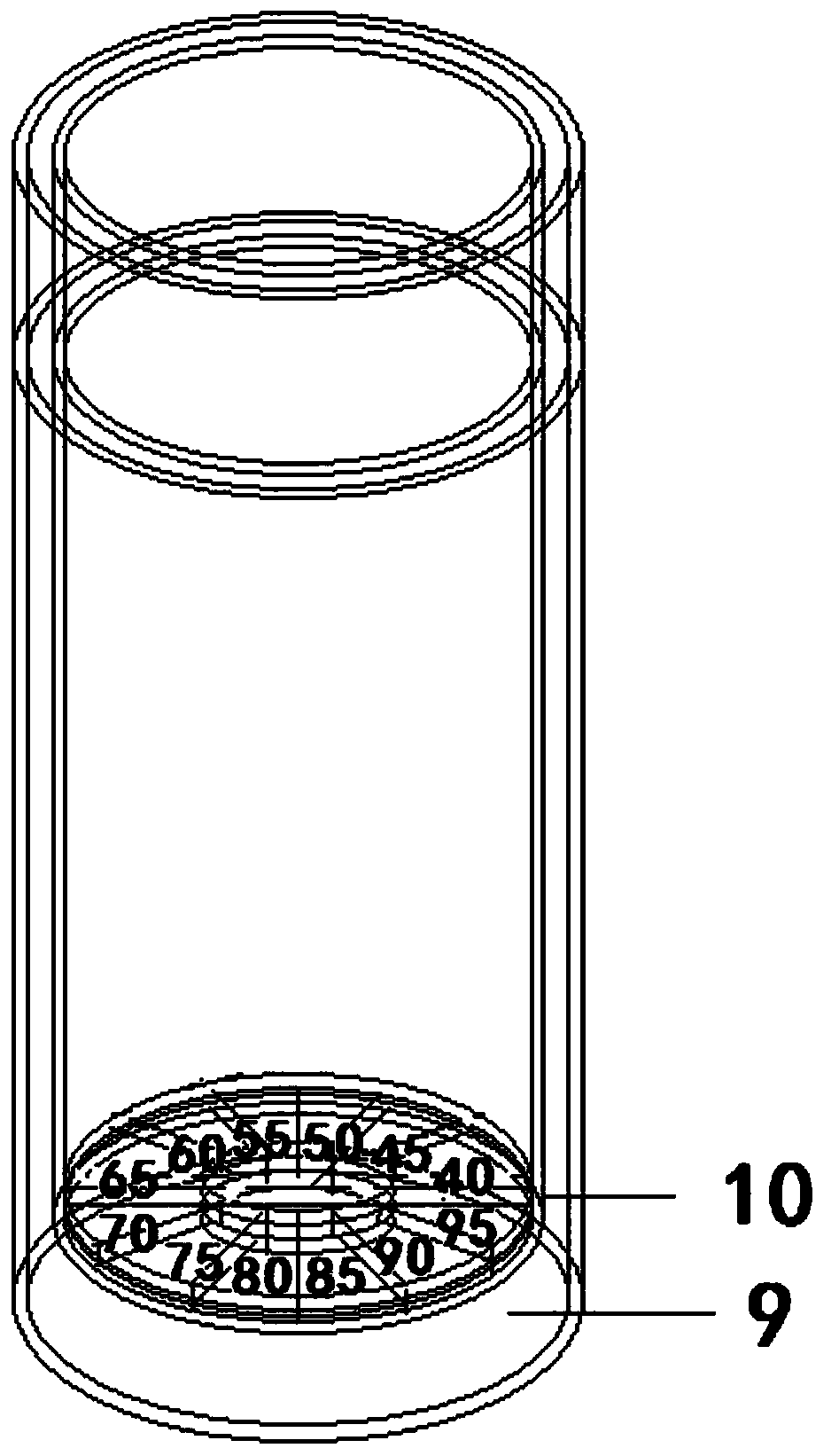 Water cup with liquid crystal temperature card and manufacturing method thereof