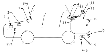 Method and device for anti-sinking of automobile falling into water