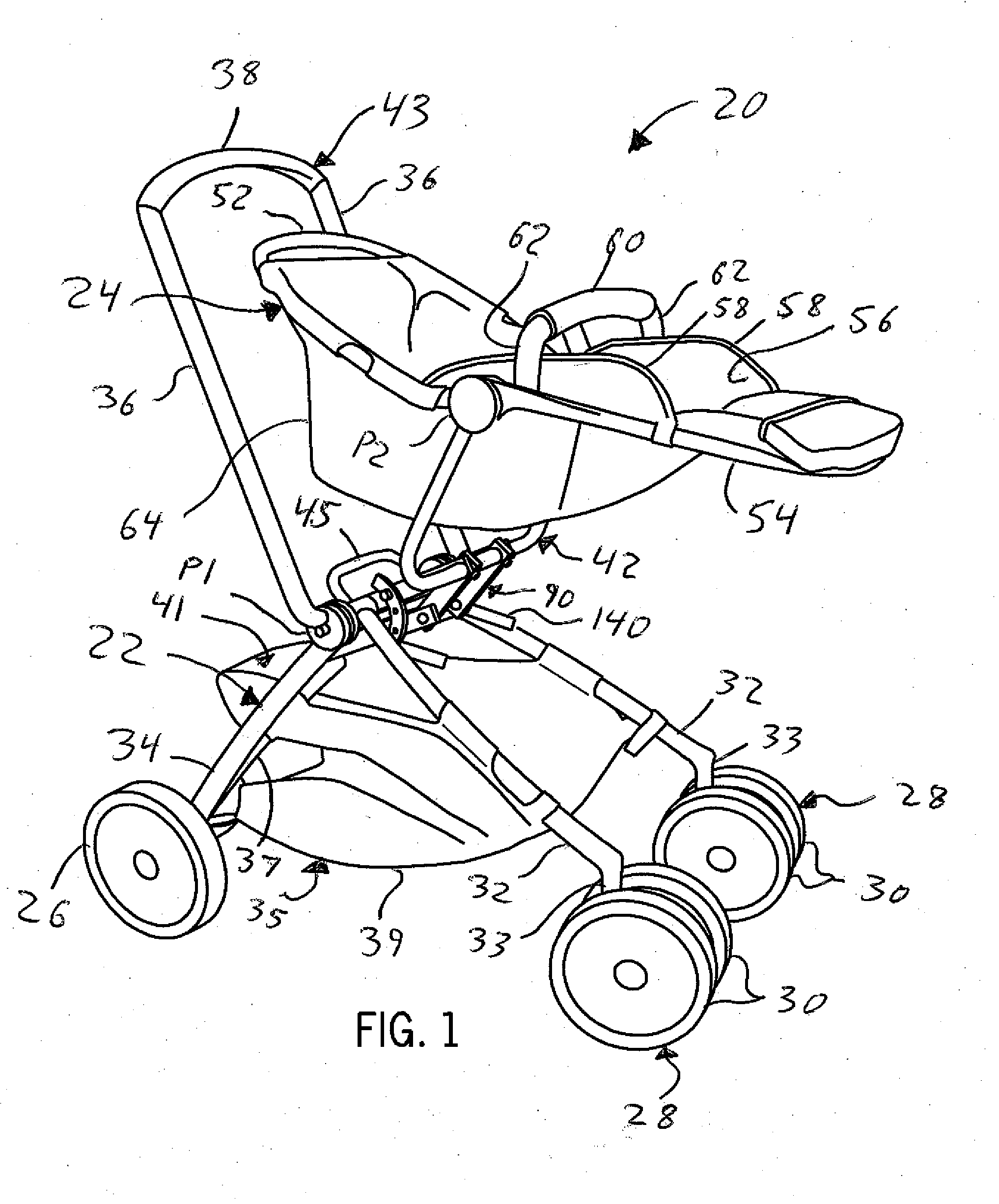 Foldable and height-adjustable stroller