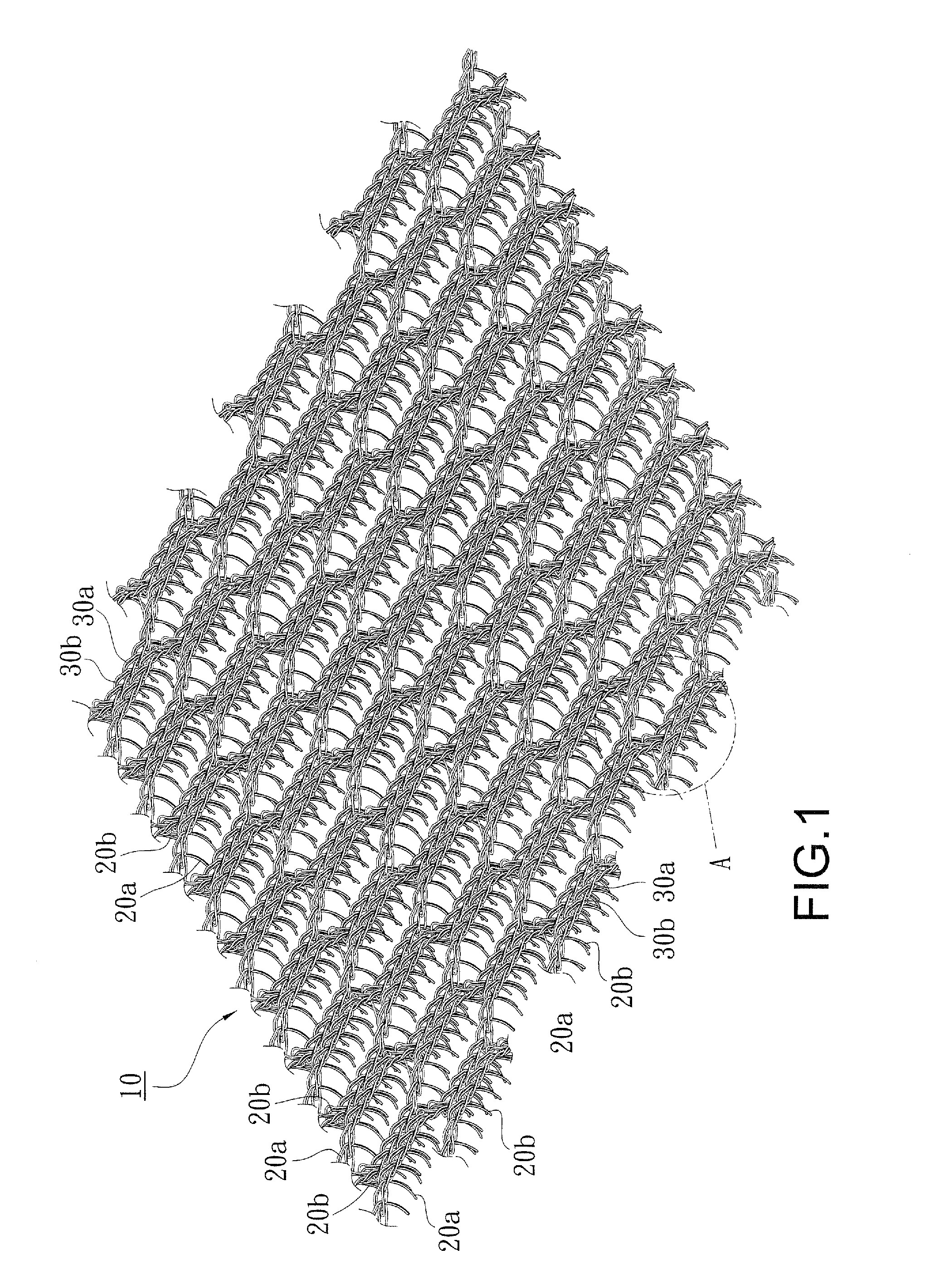 Structure of touch-fastening Anti-skidding material