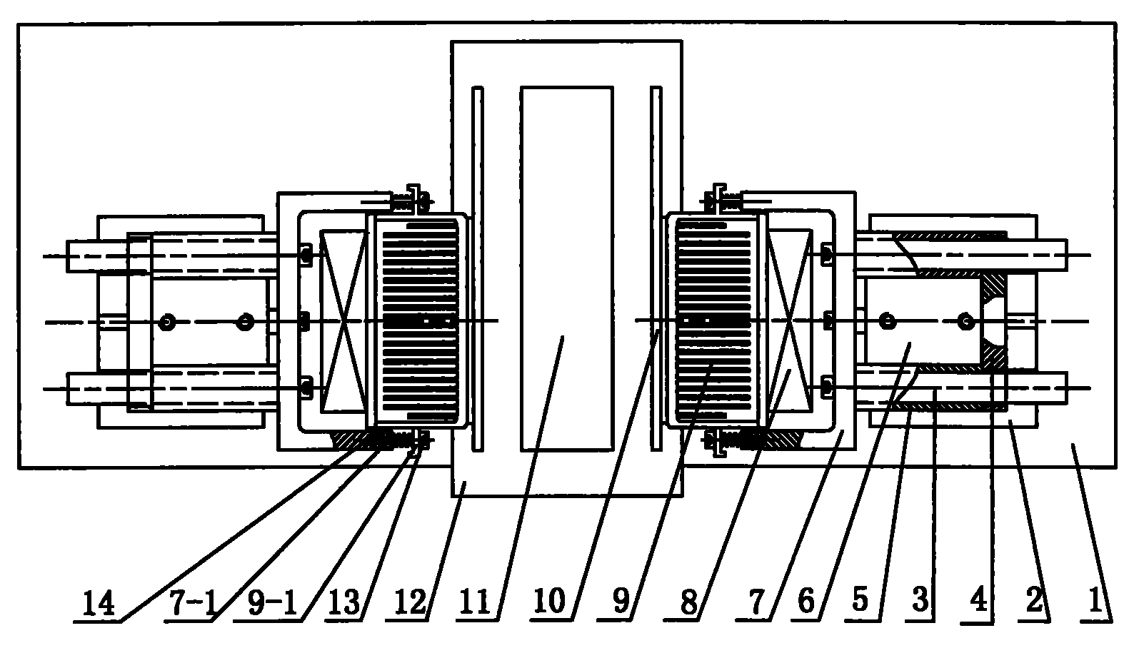 Heat conduction mechanism for temperature compensation test device of weighting transducer