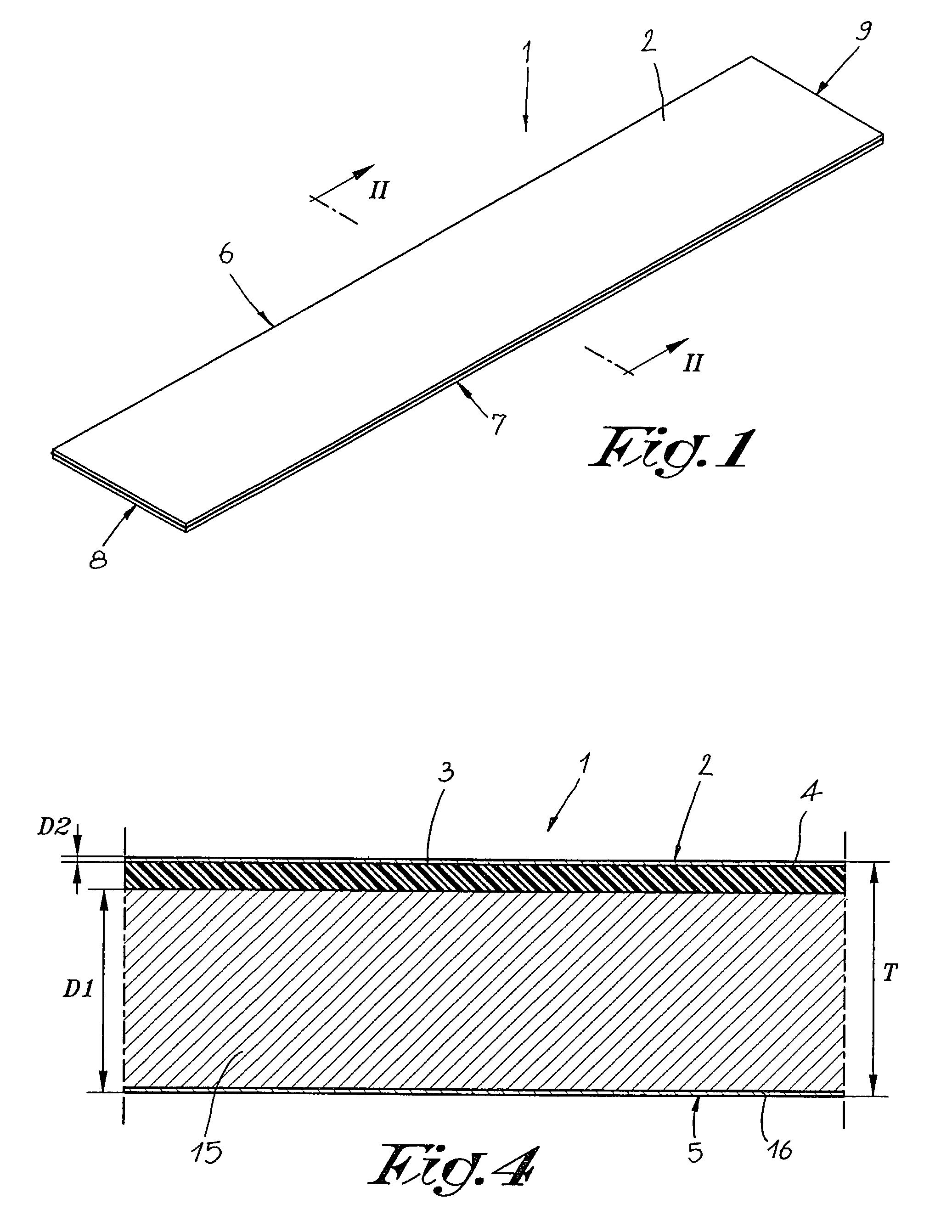 Floor panel and method for the manufacture thereof