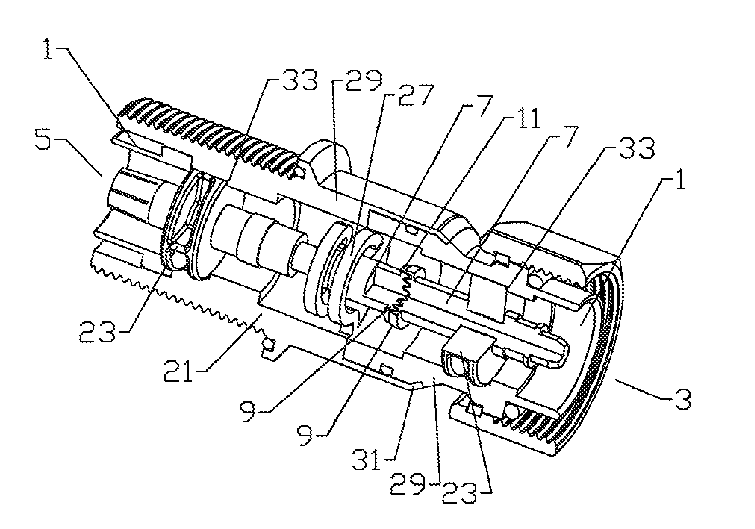 Folded surface capacitor in-line assembly