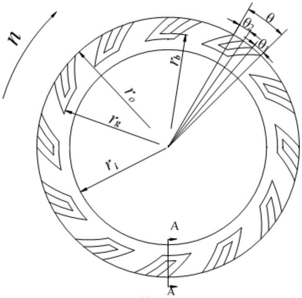 Bird-like wing-shaped multi-channel groove end face sealing structure