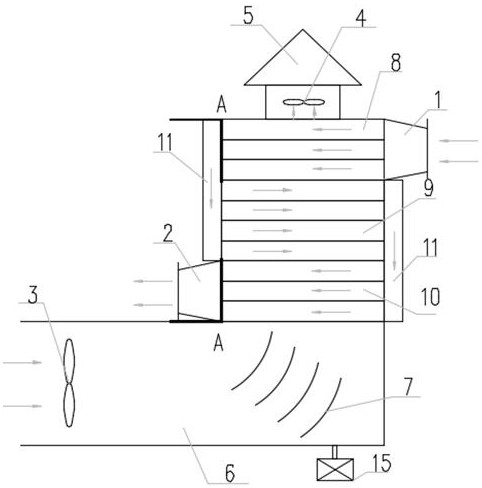 Multi-channel and multi-flow heat exchanger in mine fresh air heating system