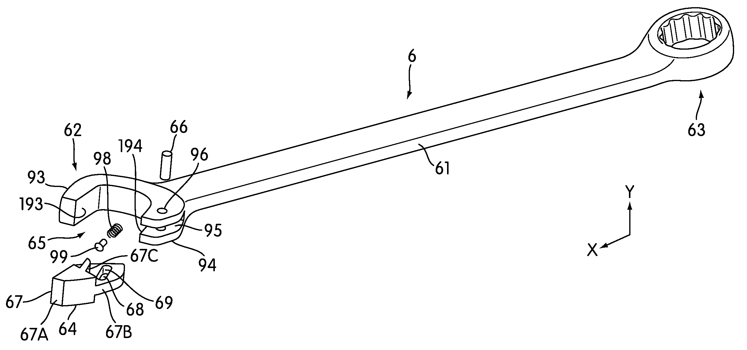 Self-adjusting wrench