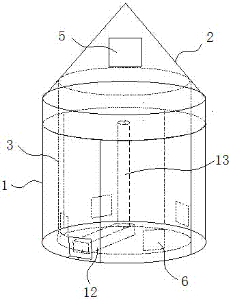A granary with a rotating silo structure