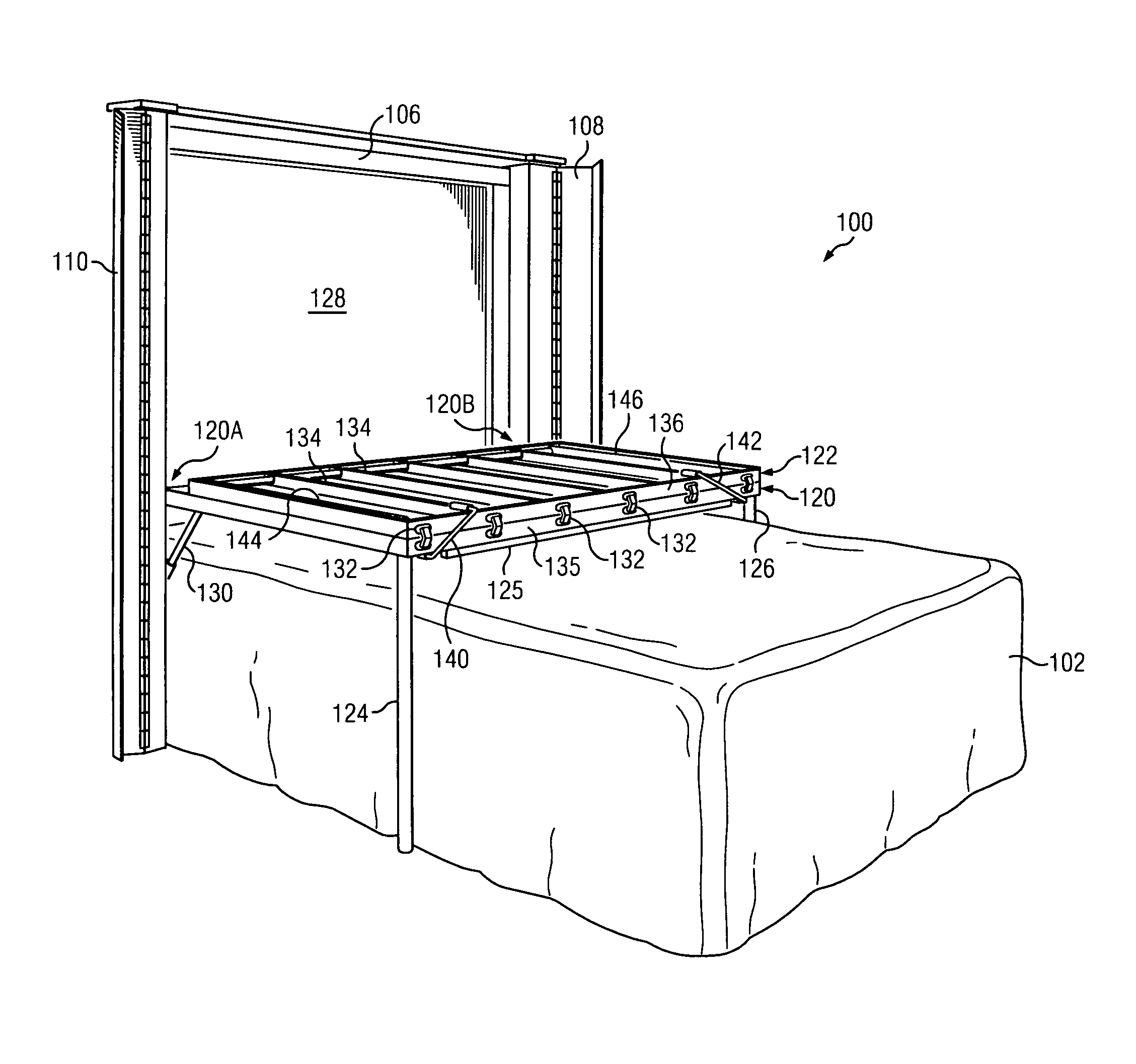 Convertible headboard table apparatus