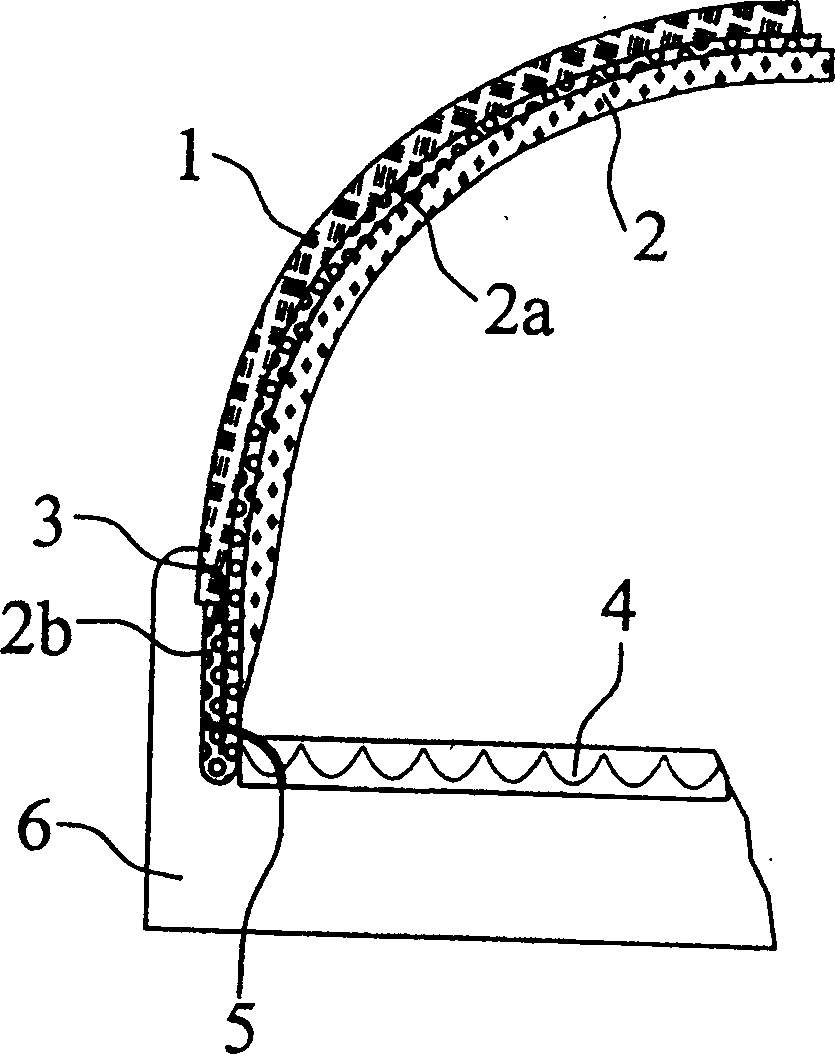 Waterproof shoe structure with folded interior upper