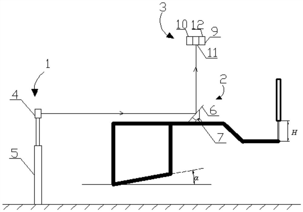 Device for monitoring elevation angle change of paver screed