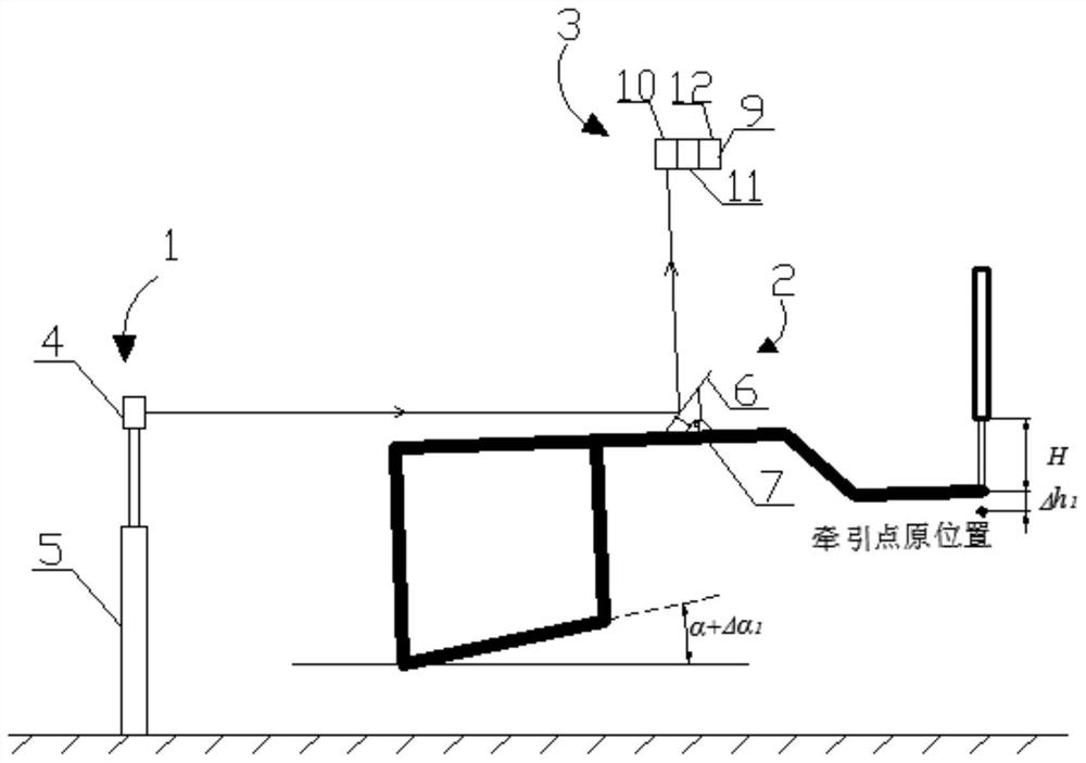 Device for monitoring elevation angle change of paver screed