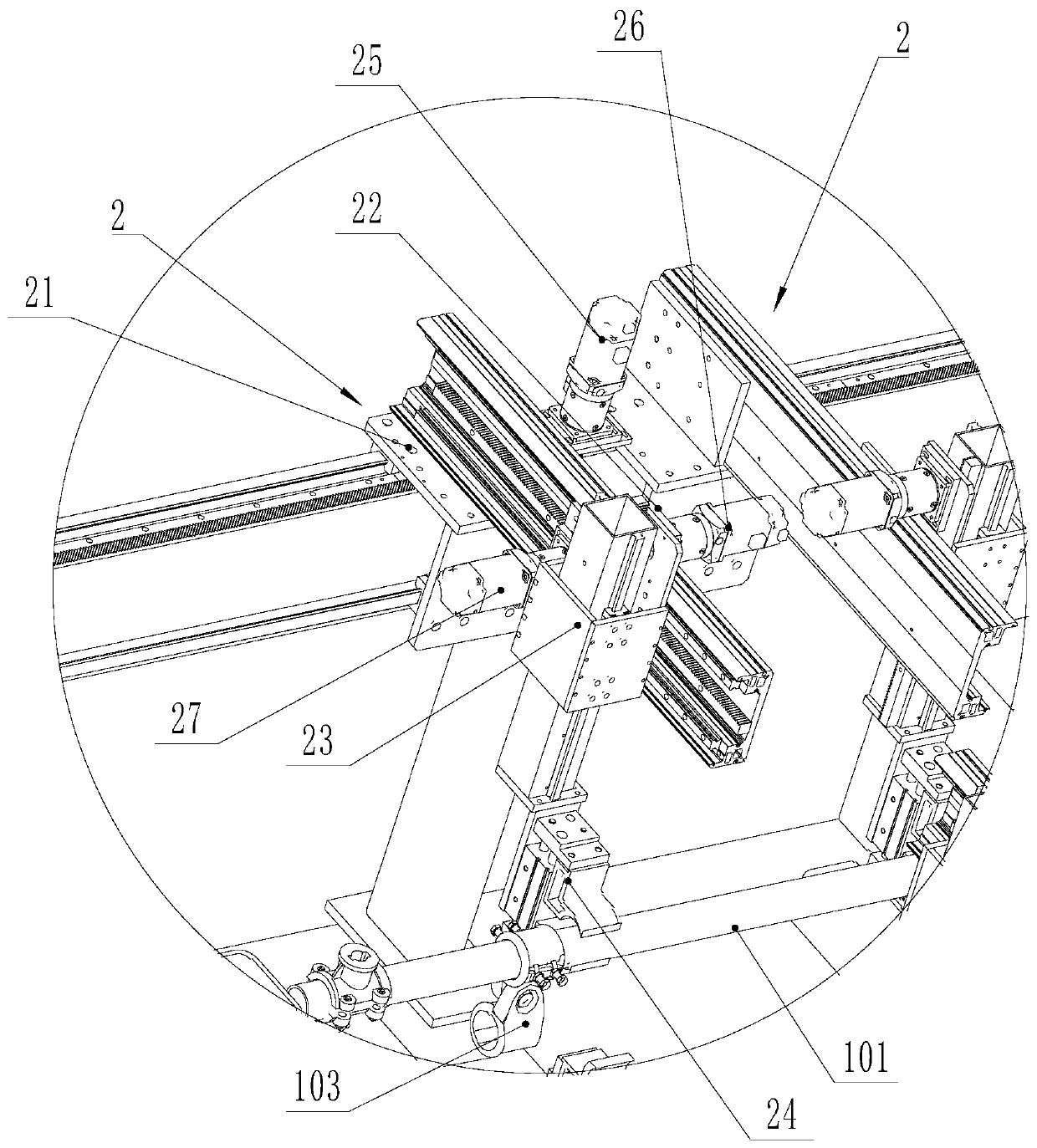 Automatic assembling device and automatic assembling method for railway cantilever assembly