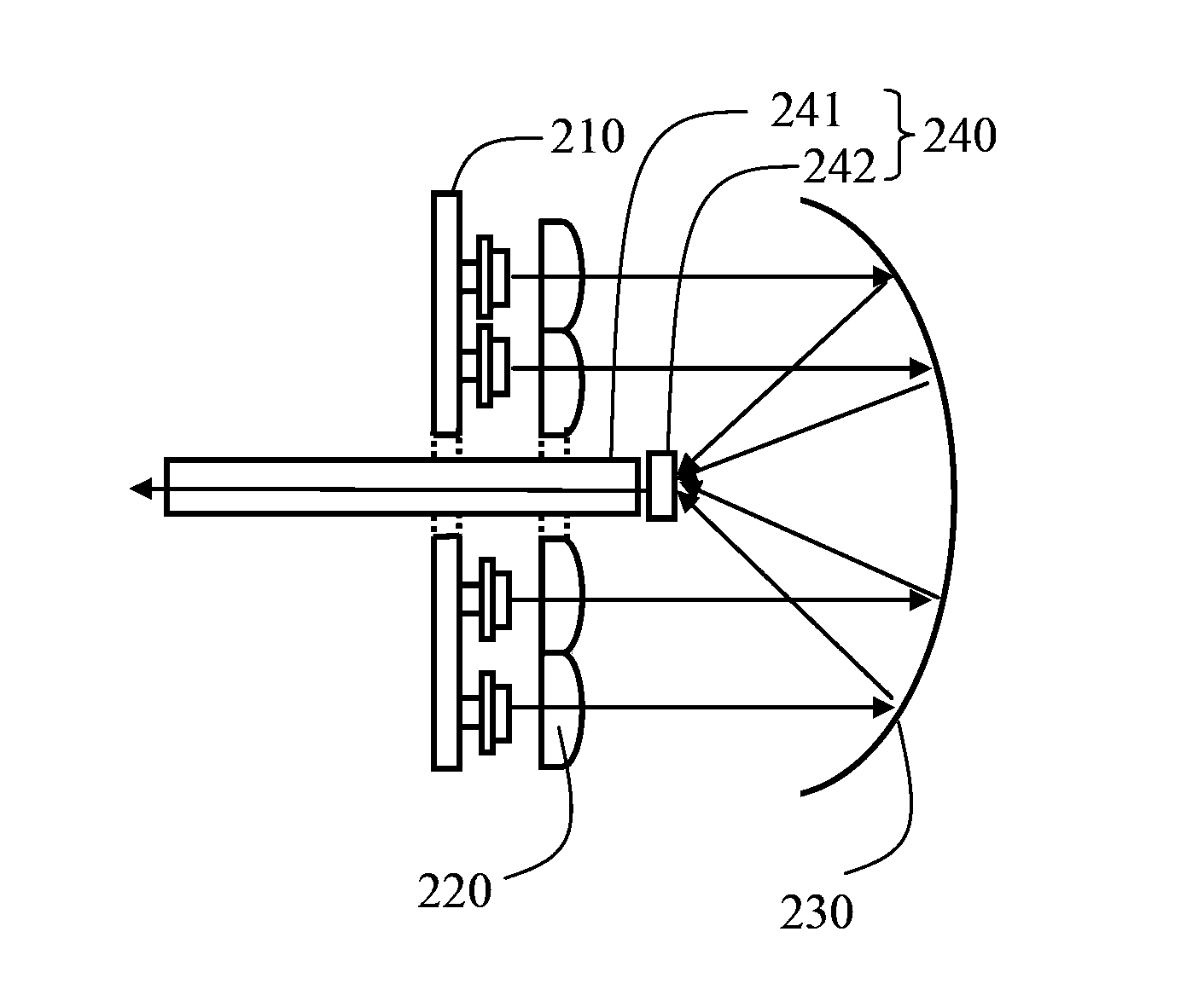 Light emitting device and a projection system