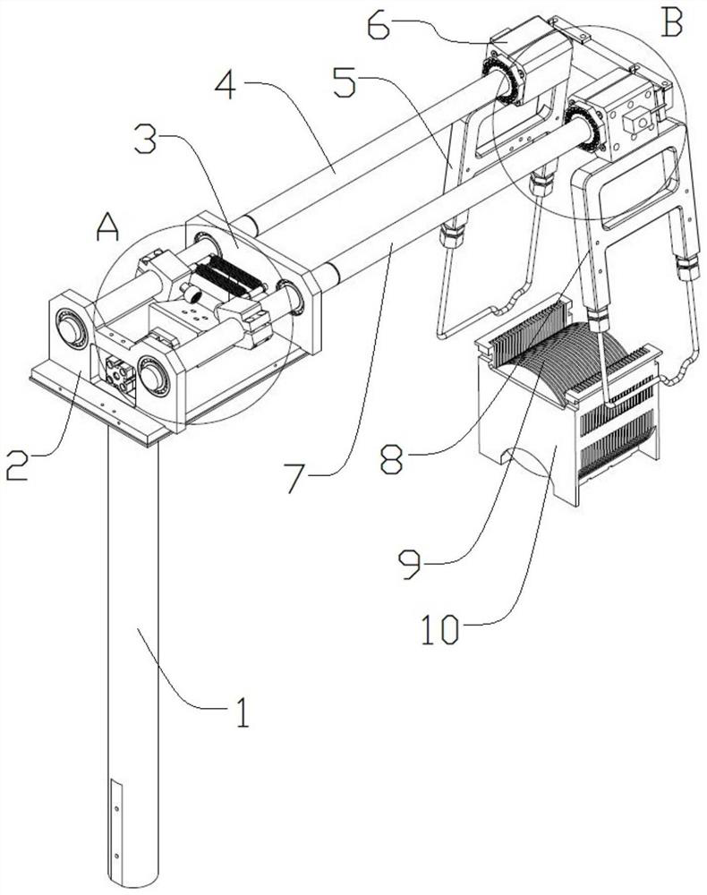 Manipulator capable of preventing wafer flower basket from falling off during clamping and having alarm function