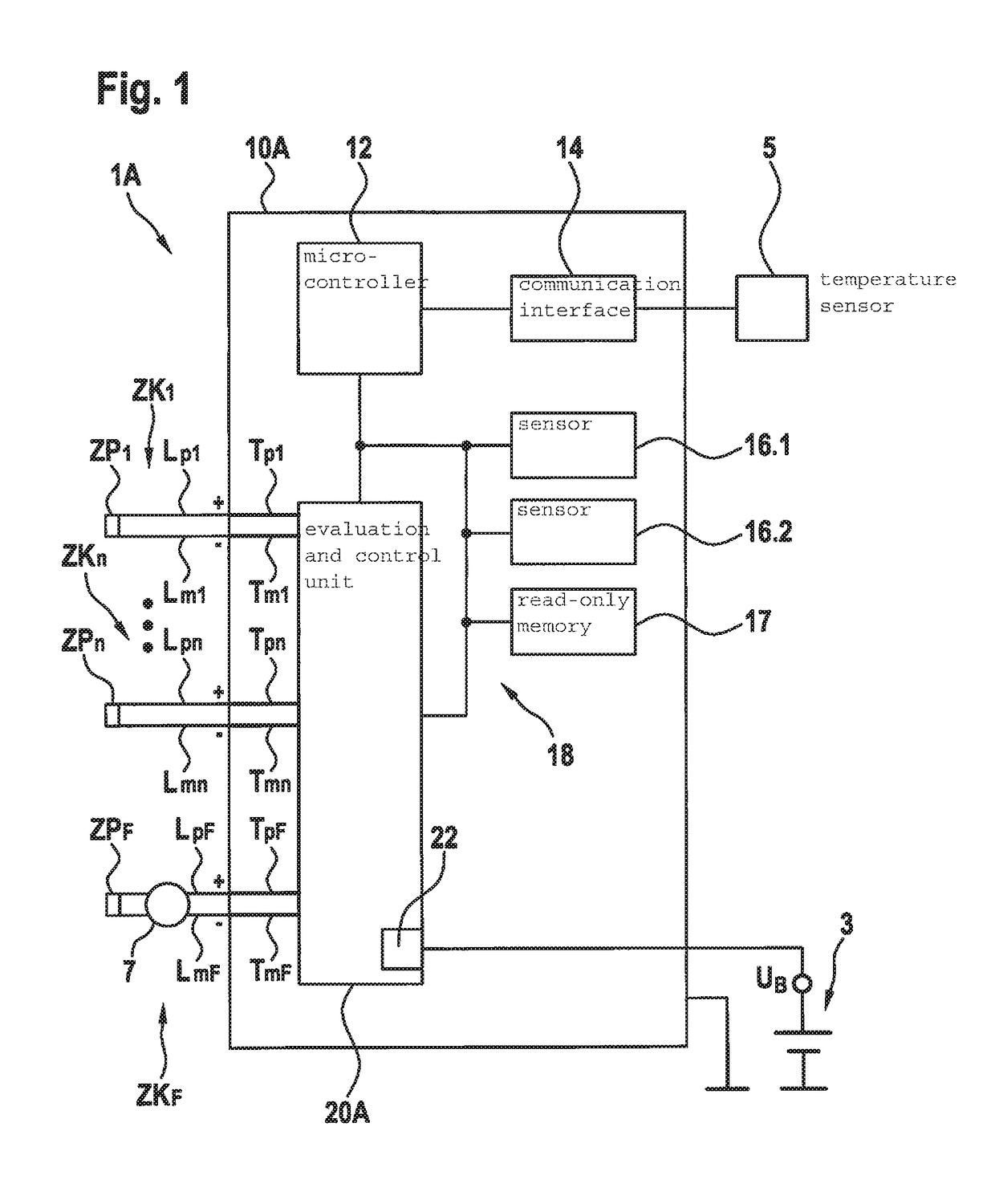 Control unit for a restraint system in a vehicle