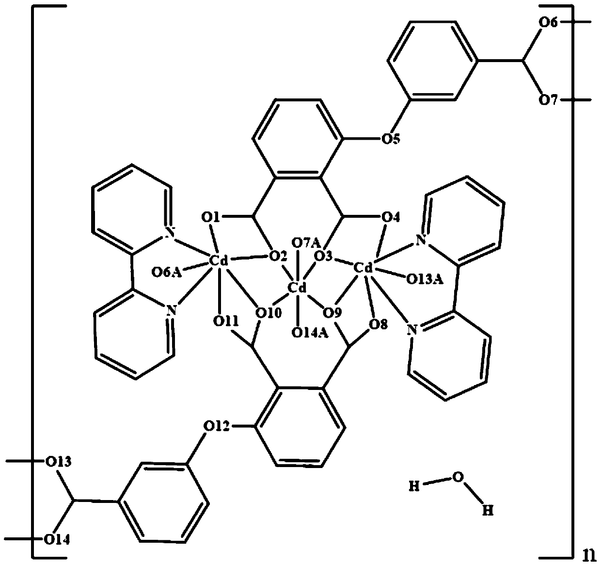 A kind of chiral coordination polymer containing trinuclear cadmium cluster and its preparation method and application