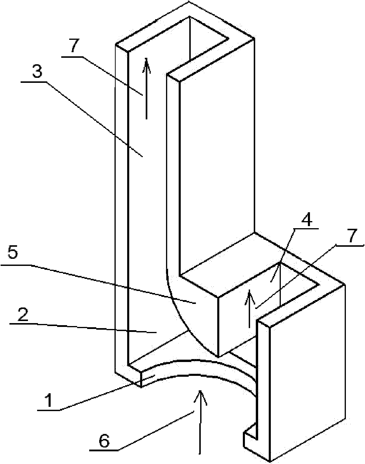 Uniform gas flow gas inlet device and uniform gas inlet method for vapor deposition